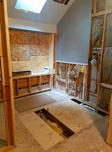 Enterprise Plumbing - Bathroom Remodel From Above The Floor